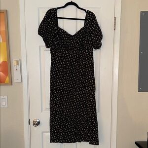 Black & White Floral Maxi Dress